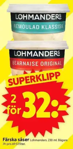 ICA Supermarket LOHMANDERS Färska såser erbjuda