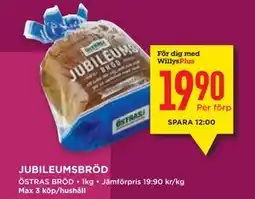 Willys JUBILEUMSBRÖD erbjuda