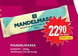 Willys MANDELMASSA erbjuda