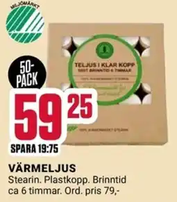 ÖoB Värmeljus erbjuda