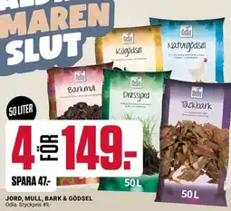 ÖoB Jord, mull, bark & gödsel erbjuda