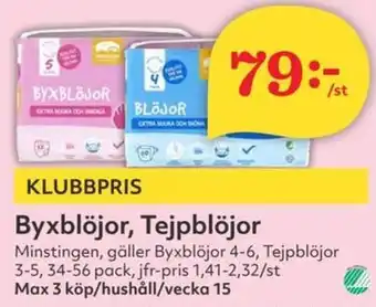 Östenssons Byxblöjor, tejpblöjor erbjuda