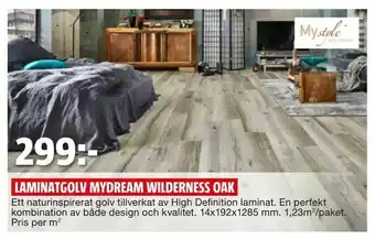 Bauhaus Laminatgolv mydream wilderness oak erbjuda