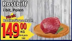 Supergrossen Rostbiff erbjuda
