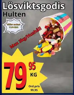 Supergrossen Lösviktsgodis erbjuda