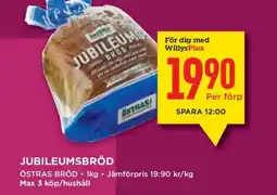 Willys Jubileumsbröd erbjuda
