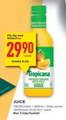 Willys JUICE erbjuda