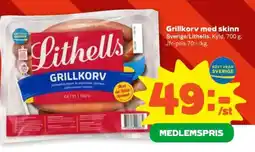 Stora Coop Grillkorv med skinn erbjuda