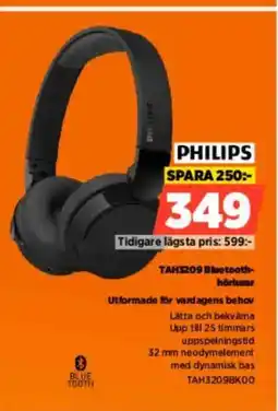 Power PHILIPS TAH3209 Bluetooth- Utformade för vardagens behov erbjuda