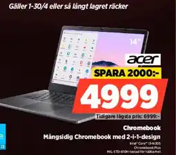 Power ACER Chromebook Mångsidig Chromebook med 2-i-1-design erbjuda
