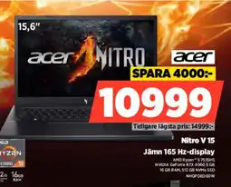 Acer nitro v 15 jämn 165 hz-display