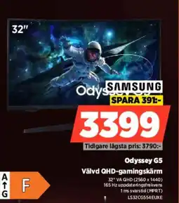 Power SAMSUNG Odyssey G5 Välvd QHD-gamingskärm erbjuda