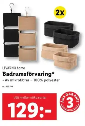 Lidl LIVARNO home Badrumsförvaring* erbjuda