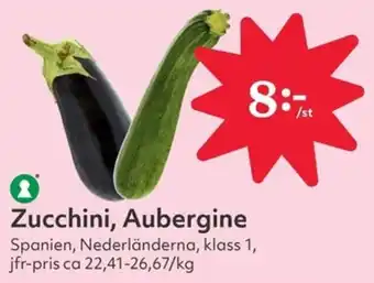 Hemköp Zucchini, Aubergine erbjuda