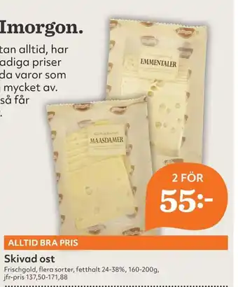 Hemköp Skivad ost Frischgold erbjuda