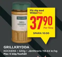 Willys GRILLKRYDDA erbjuda