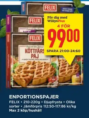 Willys ENPORTIONSPAJER erbjuda