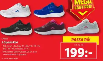 Lidl CRIVIT Löparskor erbjuda