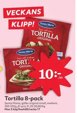 Hemköp Tortilla 8-pack erbjuda