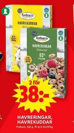 ICA Maxi FREBACO Havreringar, havrekuddar erbjuda