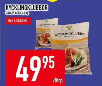 Matdax GARDEN FOOD Kycklingklubbor erbjuda