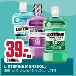 ÖoB LISTERINE MUNSKÖLJ erbjuda