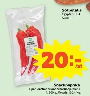 Stora Coop Snackpaprika erbjuda