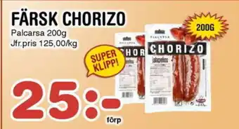 Nya Pulsen FÄRSK CHORIZO erbjuda