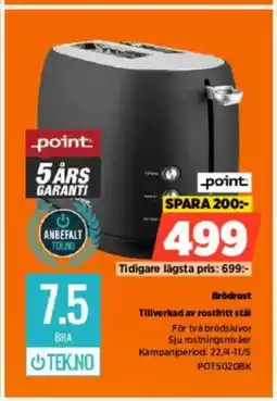 Power Point brödrost tillverkad av rostfritt stäl erbjuda