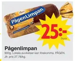Matöppet Pågenlimpan erbjuda