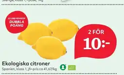 Hemköp Ekologiska citroner erbjuda