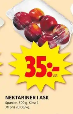 ICA Kvantum NEKTARINER I ASK erbjuda