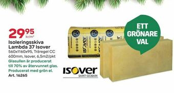 Byggmax Isoleringsskiva Lambda 37 Isover erbjuda