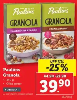 Lidl Pauluns Granola erbjuda