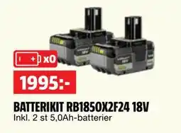 Bauhaus BATTERIKIT RB1850X2F24 18V erbjuda