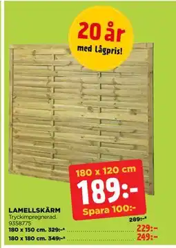 Jem&Fix LAMELLSKÄRM erbjuda