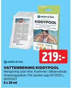 Jem&Fix VATTENRENING KIDDYPOOL erbjuda
