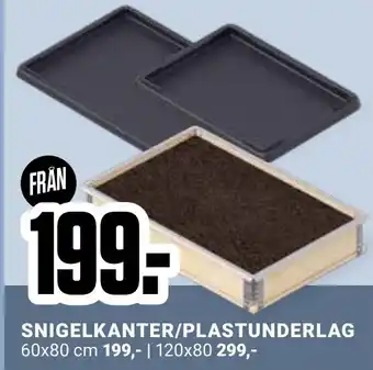 ÖoB Snigelkanter/plastunderlag erbjuda