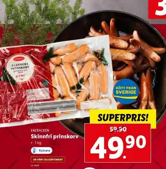 Enebacken Skinnfri prinskorv 1kg
