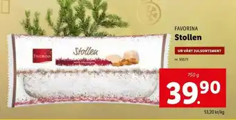 Lidl Favorina Stollen 750g erbjuda
