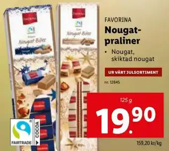 Lidl Favorina Nougatpraliner 125g erbjuda