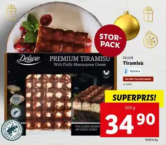 Lidl Deluxe Tiramisú 500g erbjuda