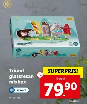 Lidl Triumf glassresan mixbox 15-pack erbjuda