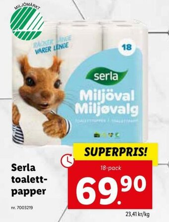 Serla toalettpapper 18-pack