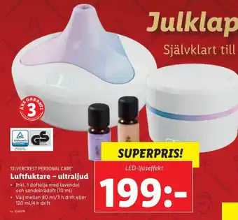 Lidl Silvercrest Personal Care Luftfuktare-ultraljud erbjuda