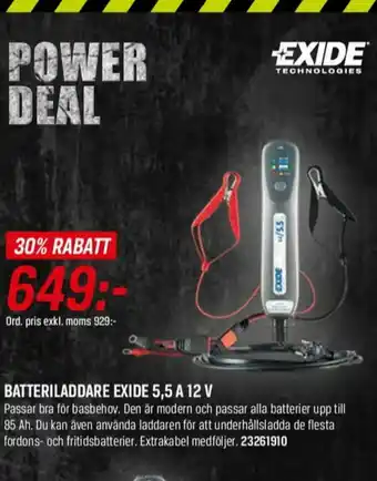 Exide Laddare för bil