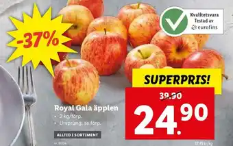 Lidl Royal Gala äpplen 2kg erbjuda