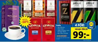 Lidl Kaffe 450, 500 g/st erbjuda