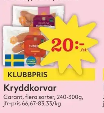 Östenssons GARANT Kryddkorvar erbjuda