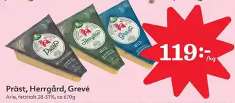 Östenssons ARLA Präst, Herrgård, Grevé erbjuda